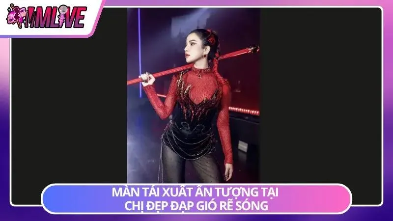 Sân khấu được đầu tư công phu làm nổi bật thần thái của nữ nghệ sĩ